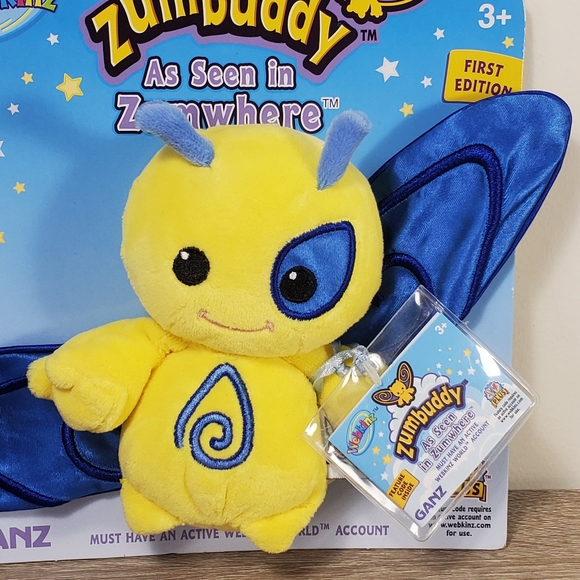 Webkinz Zumbuddy Zahara First Edition Yellow Blue Plush Littlr Buddy New - Picture 2 of 8